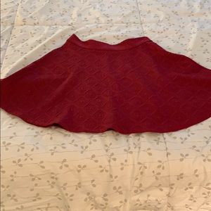 Maroon quilted skirt